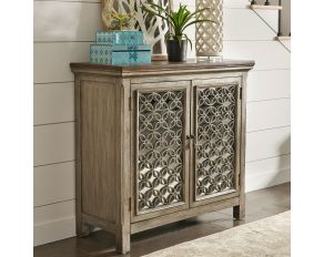 Liberty Furniture Tracy 2 Door Accent Cabinet in White Dusty Wax