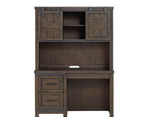 Liberty Furniture Thornwood Hills Youth Student Desk with Hutch in Rock Beaten Gray