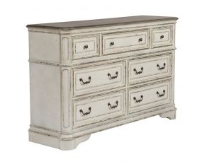 Liberty Furniture Magnolia Manor 7 Drawer Dresser in Antique White
