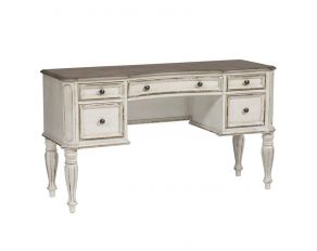 Liberty Furniture Magnolia Manor Vanity Desk in Antique White