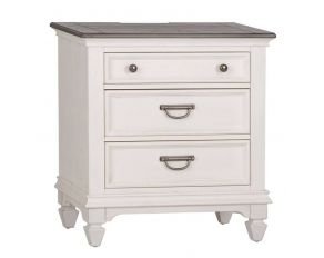 Liberty Furniture Allyson Park Nightstand in Wirebrushed White