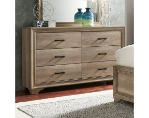 Liberty Furniture Sun Valley 6 Drawer Dresser in Sandstone