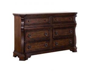 Arbor Place 8 Drawer Double Dresser in Brownstone Finish