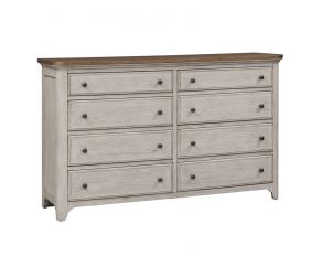 Liberty Furniture Farmhouse Reimagined 8 Drawer Dresser in Antique White