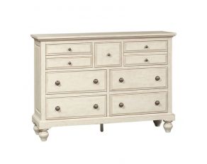 High Country 7 Drawer Chesser in Antique White finish