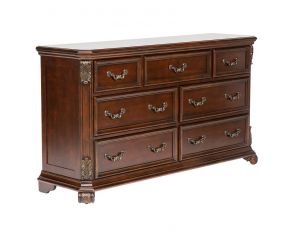 Liberty Furniture Messina Estates 7 Drawer Dresser in Cognac