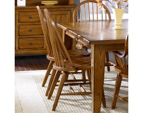 Liberty Furniture Treasures Bow Back Side Chair in Rustic Oak