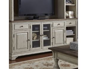 Liberty Furniture Morgan Creek Entertainment TV Stand in Antique White