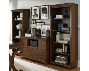 Liberty Furniture Brookview Open Bookcase in Rustic Cherry