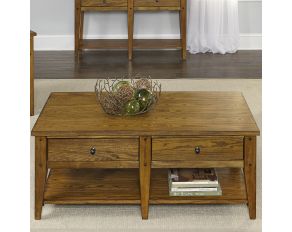 Lake House Cocktail Table in Oak Finish