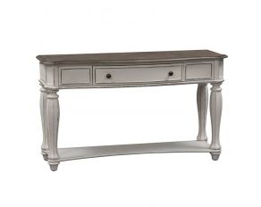 Liberty Furniture Magnolia Manor Sofa Table in Antique White