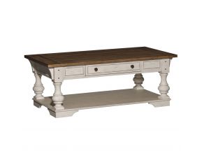 Morgan Creek Cocktail Table in Antique White