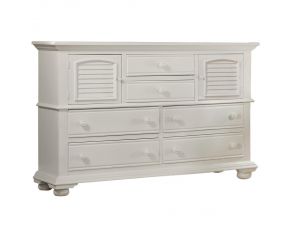 Cottage Traditions High Dresser in Clean White Cottage Finish