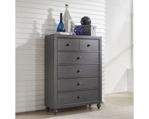Liberty Furniture Cottage View Youth 5 Drawer Chest in Dark Grey