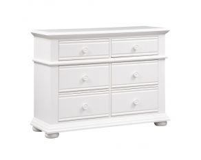 Liberty Furniture Summer House Youth 6 Drawer Dresser in Oyster White