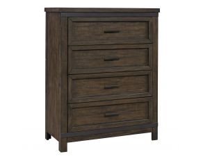 Liberty Furniture Thornwood Hills Youth 4 Drawer Chest in Rock Beaten Gray