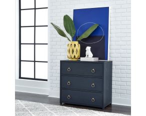 Midnight Accent Cabinet in Wire Brushed Denim Finish