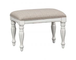 Magnolia Manor Accent Bench in Antique White Finish