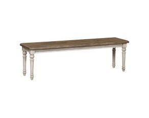 Cottage Lane Dining Bench in Antique White