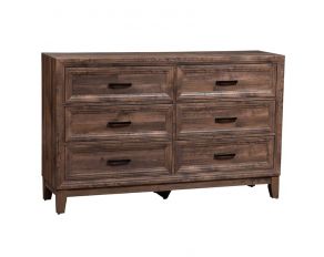 Ridgecrest 6 Drawer Dresser in Cobblestone Finish