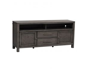 Modern Farmhouse 66 Inch Entertainment Console in Dusty Charcoal Finish