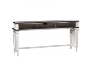 Allyson Park Console Bar Table in Wirebrushed White Finish