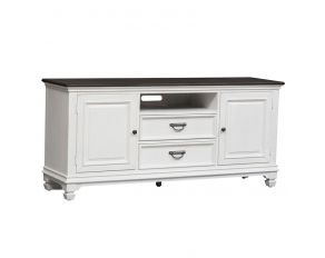 Allyson Park 66 Inch TV Console in Wirebrushed White