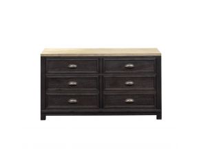 Heatherbrook Credenza in Charcoal & Ash Finish