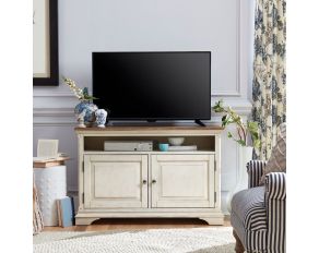 Morgan Creek 46 Inch TV Console in Antique White Finish