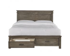 Glacier Point Queen Storage Bed in Greystone Finish