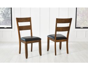 A-America Mariposa Ladderback Upholstered Side Chair in Rustic Whiskey