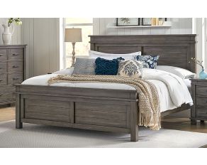 Glacier Point Queen Panel Bed in Greystone