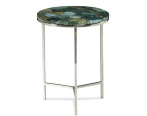 Foster Jasper Top Chairside Table in Green