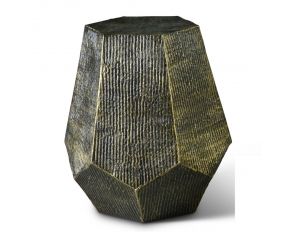 Donato Hexagonal End Table in Oil Rubbed Brass