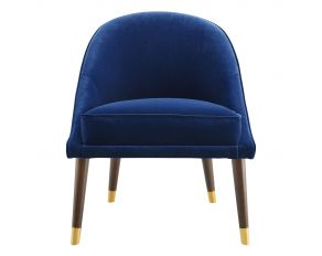 Avalon Velvet Accent Chair in Navy