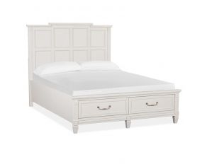 Willowbrook Queen Panel Storage Bed in Egg Shell White