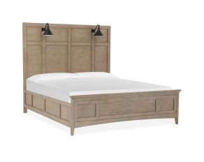 Paxton Place King Lamp Panel Bed in Dovetail Grey