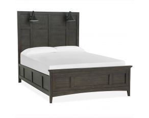 Westley Falls King Lamp Panel Bed in Graphite