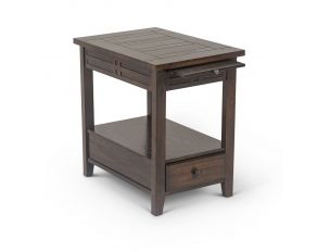 Steve Silver Crestline Chairside End Table in Brown