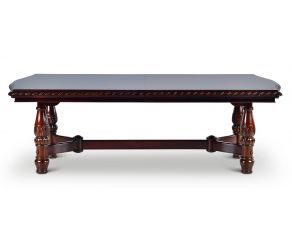 Steve Silver Antoinette Double Pedestal Table - 24" Leaf in Warm Brown Cherry