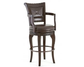 Antoinette Swivel Bar Chairs in Warm Brown Cherry