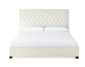 Isadora Queen Upholstered Bed in White