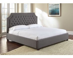 Wilshire Queen Upholstered Bed in Gray