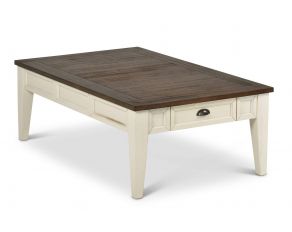 Steve Silver Cayla Cocktail Table with Dark Oak/ White