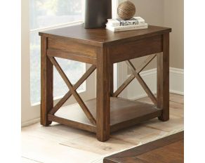 Steve Silver Lenka End Table in Mocha Oak