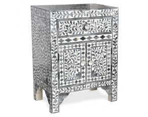 Steve Silver Fowler Accent Cabinet in Black and White