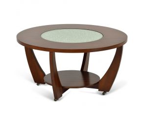 Steve Silver Rafael Cocktail Table with Casters in Merlot Cherry Finish