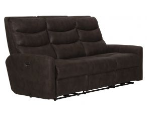 Gill Power Reclining Sofa in Chocolate