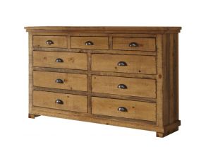 Progressive Furniture Willow Drawer Dresser in Distressed Pine