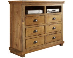 Progressive Furniture Willow Media Chest in Distressed Pine